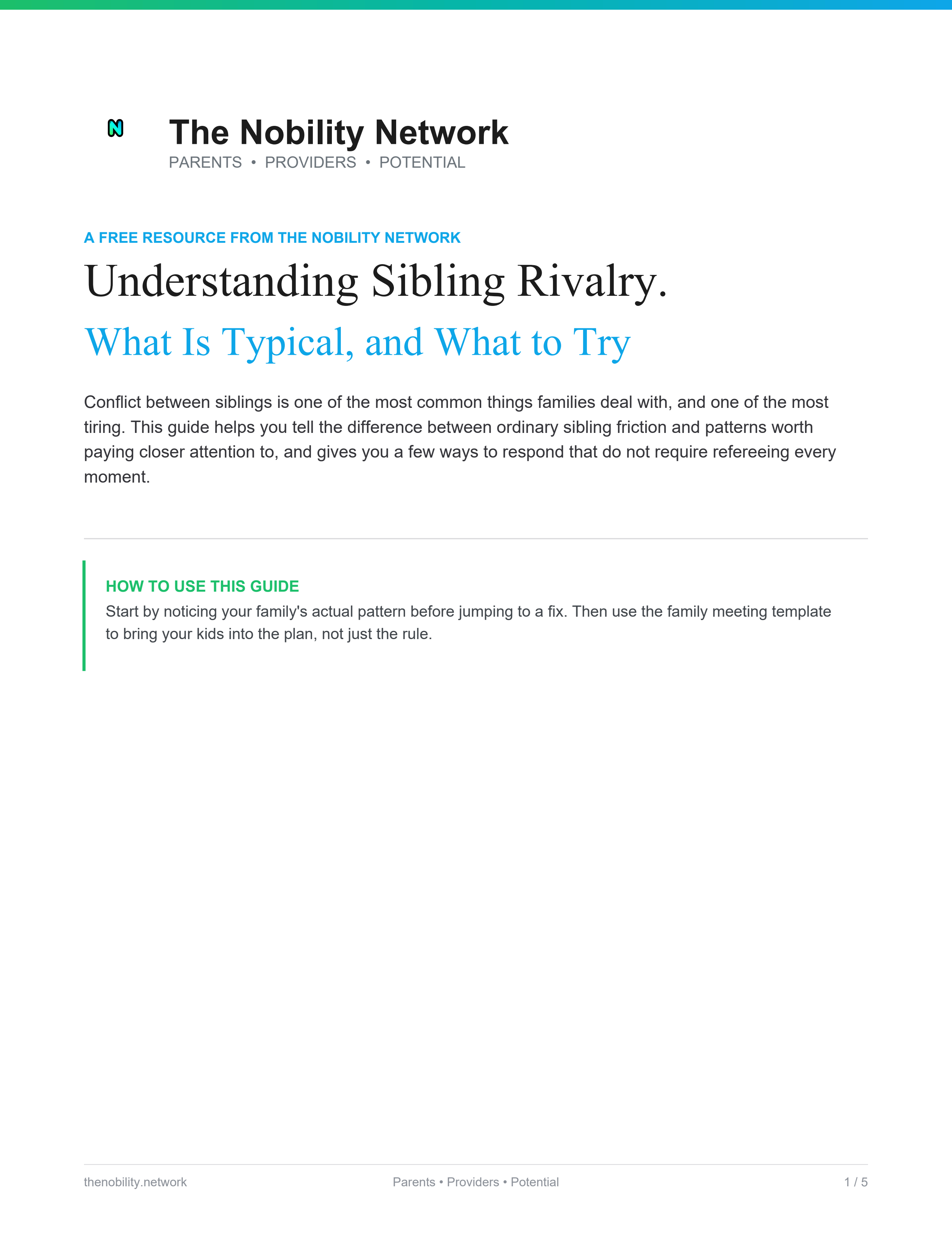 Understanding Sibling Rivalry — what is typical, and what to try