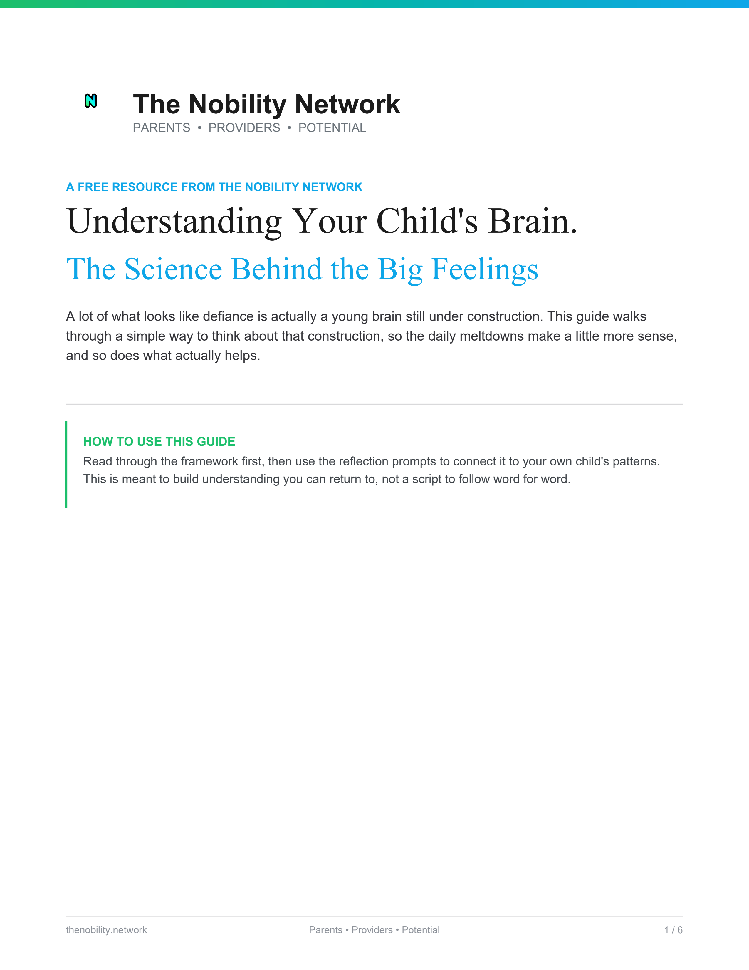 Understanding Your Child's Brain — the upstairs and downstairs brain, and the science behind big feelings